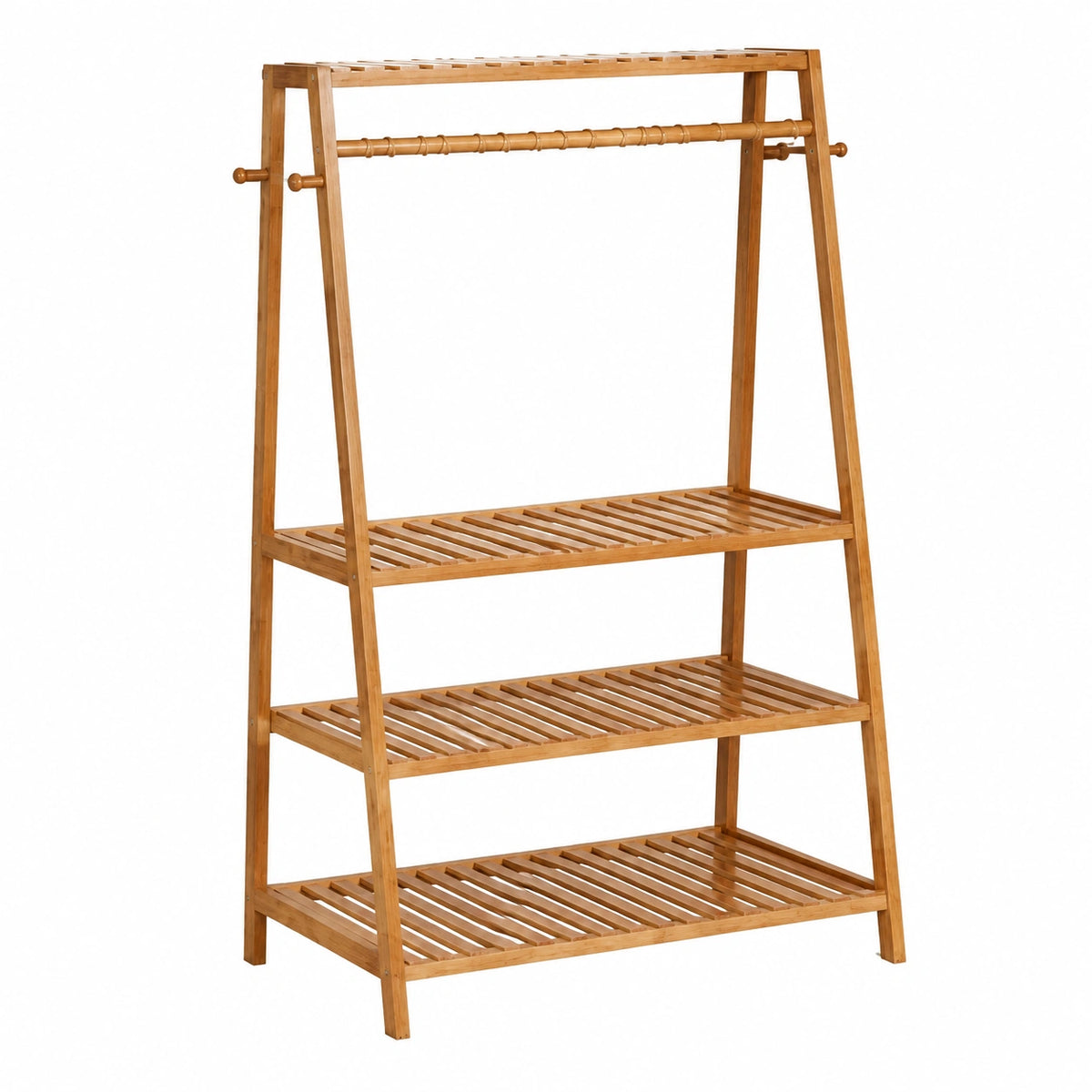 Meuble à chaussures helvarexo en bambou avec rangements, 43,5 x 80 x 165 cm, idéal pour l’entrée ou le couloir