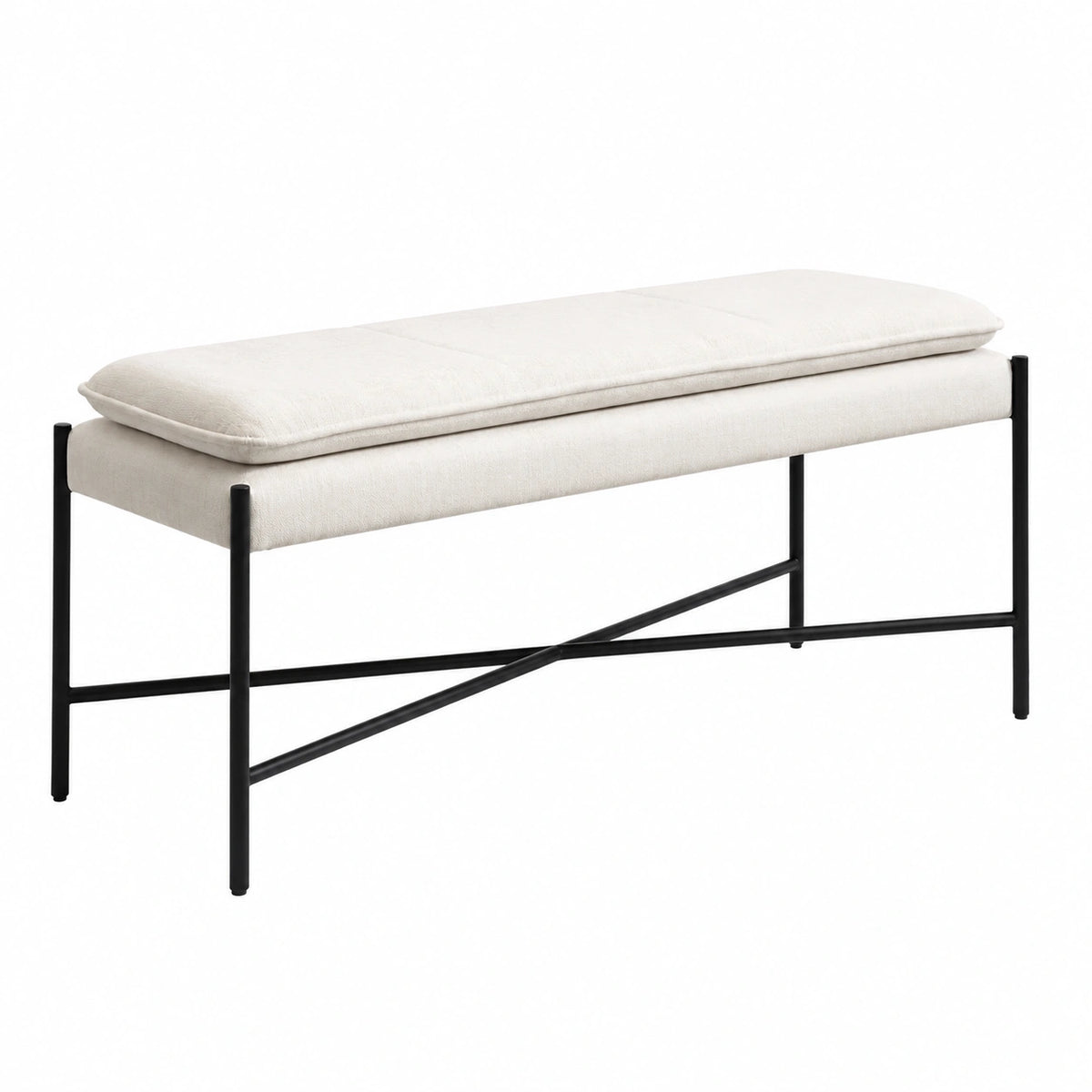 Lit en lin beige de la marque Helvarexo pour chambre, meuble de style élégant et confortable.