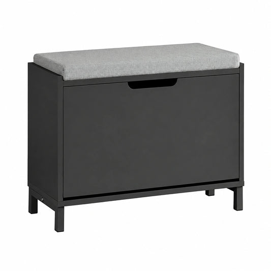 Banquette en bois helvarexo de 60 x 24 x 52 cm pour espace de vie, assise confortable et design moderne.