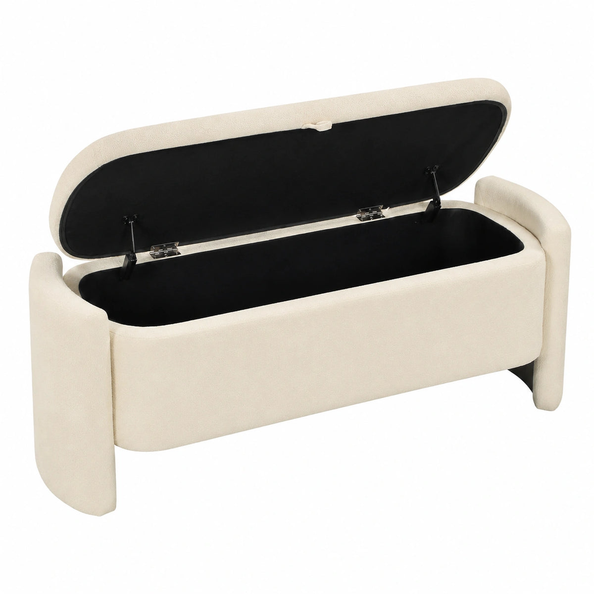 Lit en bois crème Helvarexo pour chambre, dimensions 118 x 42 x 45 cm, avec cadre simple et design élégant.