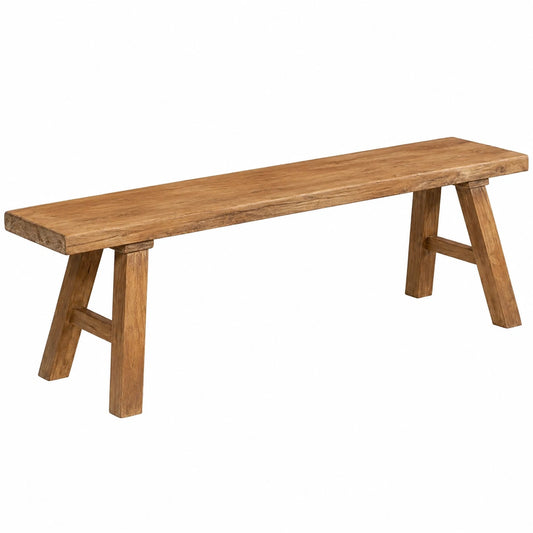 Lit double en bois avec cadre en chêne, meuble de chambre de la marque Helvarexo, prêt à accueillir un matelas.